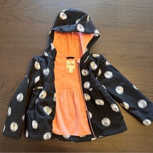 Little Girl’s Cat & Jack polka dot rain jacket size 4T